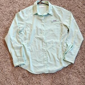 Columbia Mint Green Casual Shirt